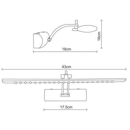 Globo - LED Lampa za slike LED/3W/230V