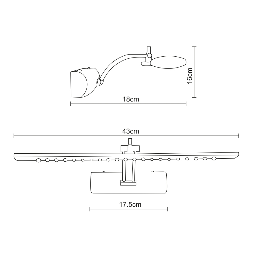 Globo - LED Lampa za slike LED/3W/230V