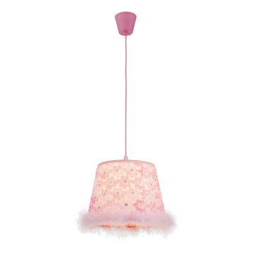 Globo - Dečiji luster na sajli 1xE27/60W/230V roze