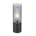Globo - Dodirna stolna lampa 1xE27/25W/230V Ø 9 cm crna