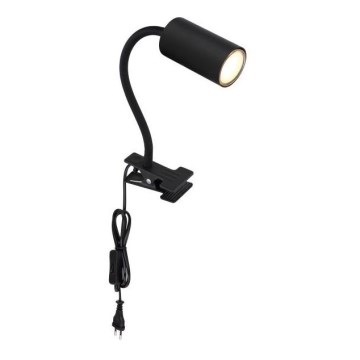Globo - Fleksibilna lampa sa štipaljkom 1xGU10/25W/230V crno