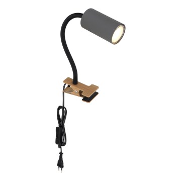 Globo - Fleksibilna lampa sa štipaljkom 1xGU10/25W/230V sivo/braon
