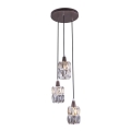 Globo - Kristalni luster na sajli 3xE14/40W/230V