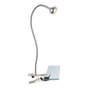 Globo - LED Fleksibilna lampica sa štipaljkom LED/3W/230V mat krom