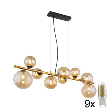 Globo - LED luster na sajli 9xG9/3W/230V mesing