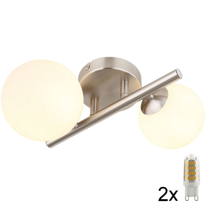 Globo - LED Nadgradni luster 2xG9/3W/230V mat krom