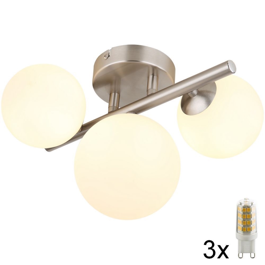 Globo - LED Nadgradni luster RIHA 3xG9/3,5W/230V mat krom
