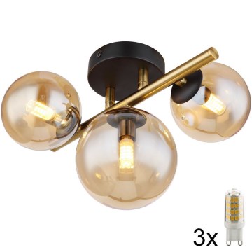 Globo - LED Nadgradni luster RIHA 3xG9/3,5W/230V mesing
