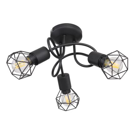Globo - LED Nadgradni luster 3xE14/6W/230V crno