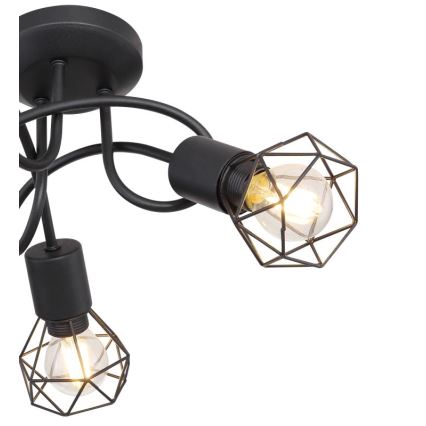 Globo - LED Nadgradni luster 3xE14/6W/230V crno