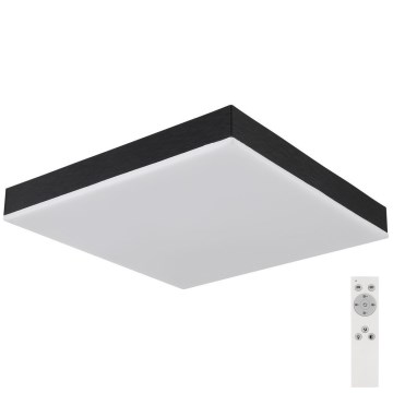 Globo - LED Prigušiva plafonjera LED/24W/230V 2700-6500K crno + Daljinski upravljač