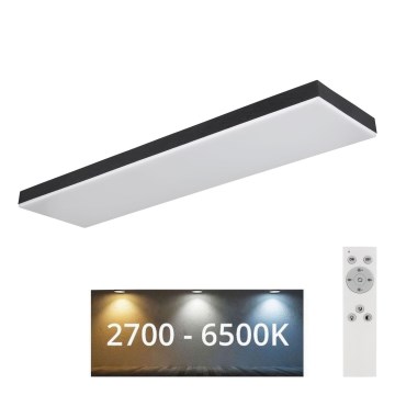 Globo - LED Prigušiva plafonjera LED/24W/230V 2700-6500K crno + Daljinski upravljač