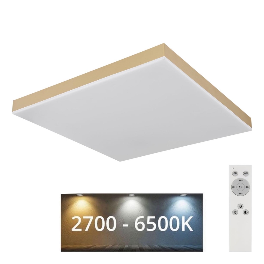 Globo - LED Prigušiva plafonjera LED/24W/230V 2700-6500K zlatna + Daljinski upravljač