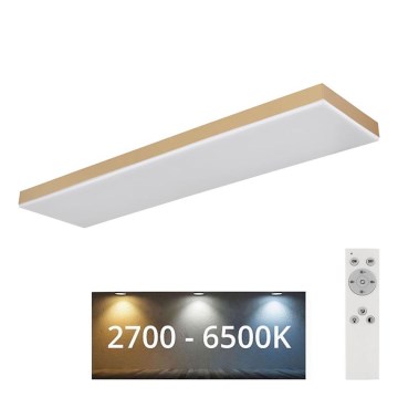 Globo - LED Prigušiva plafonjera LED/24W/230V 2700-6500K zlatna + Daljinski upravljač