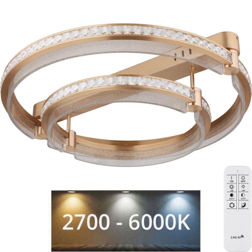 Globo - LED Prigušiva plafonjera LED/78W/230V 2700K-6000K + Daljinski upravljač