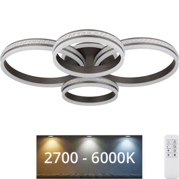 Globo - LED Prigušiva plafonjera LED/90W/230V 2700K-6000K + Daljinski upravljač