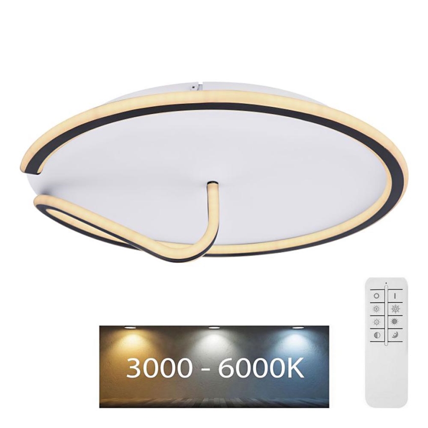 Globo - LED Prigušiva plafonjera RODAN LED/50W/230V 3000-6000K + Daljinski upravljač