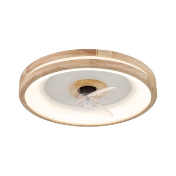 Globo - LED Prigušiva plafonjera sa ventilatorom LED/30W/230V 2700-6500K braon + Daljinski upravljač
