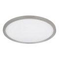 Globo - LED Prigušiva plafonjera za kupatilo LED/24W/230V pr. 42 cm IP44 mat krom