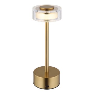 Globo - LED Prigušiva punjiva dodirna stona lampa LED/2,5W/3,7V 2700/4000/6500K 1800mAh mesing