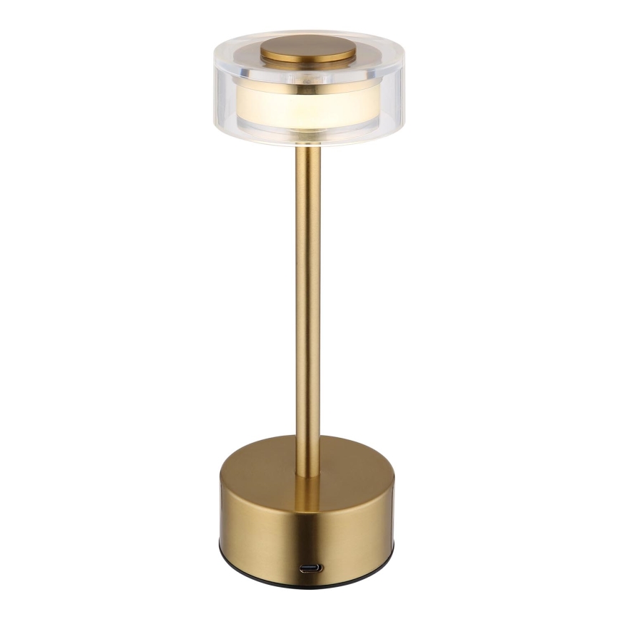 Globo - LED Prigušiva punjiva dodirna stona lampa LED/2,5W/3,7V 2700/4000/6500K 1800mAh mesing