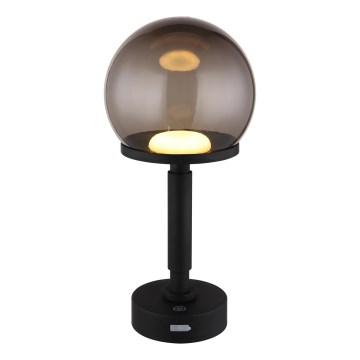 Globo - LED Prigušiva punjiva dodirna stona lampa LED/2,5W/5V 1800mAh 2700/4000/6500K crno