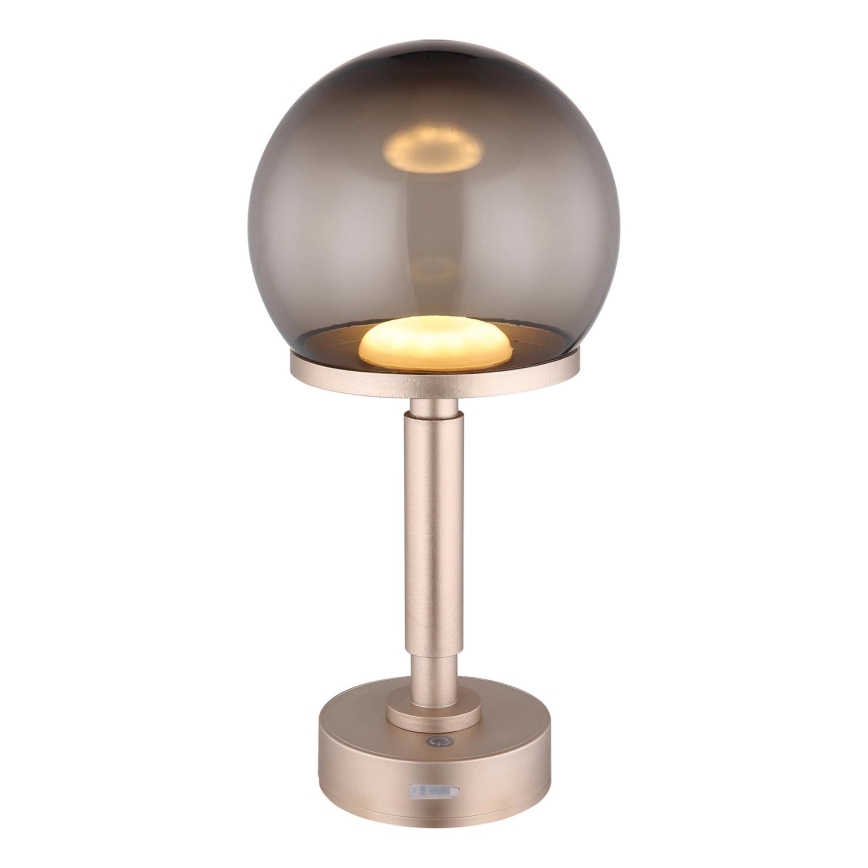 Globo - LED Prigušiva punjiva dodirna stona lampa LED/2,5W/5V 1800mAh 2700/4000/6500K roze zlatno
