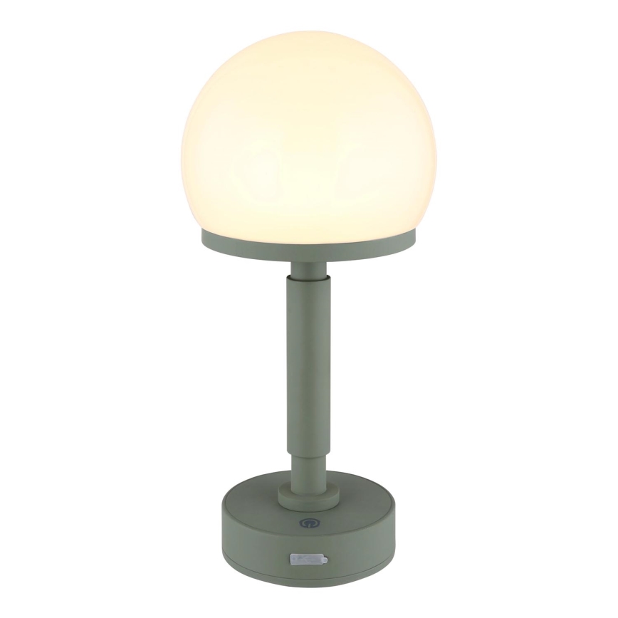 Globo - LED Prigušiva punjiva dodirna stona lampa LED/2,5W/5V 1800mAh 2800K zelena