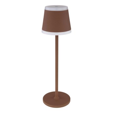 Globo - LED Prigušiva punjiva dodirna stona lampa LED/4,6W/3,7V 3000K 1800mAh braon IP54