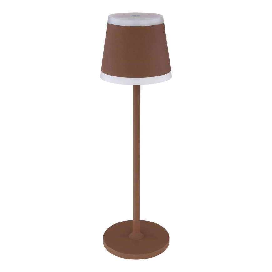Globo - LED Prigušiva punjiva dodirna stona lampa LED/4,6W/3,7V 3000K 1800mAh braon IP54