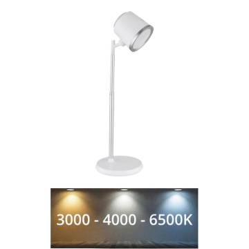 Globo - LED Prigušiva stona lampa na dodir 4u1 LED/6W/3,7V 3000K/4000K/6500K 1500 mAh USB bela