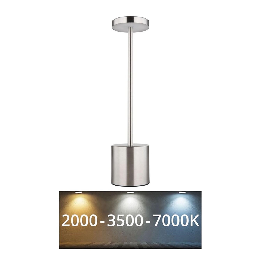 Globo - LED Prigušiva stona lampa na dodir LED/1,2W/3,7V 2000K/3500K/7000K 1200 mAh USB mat krom