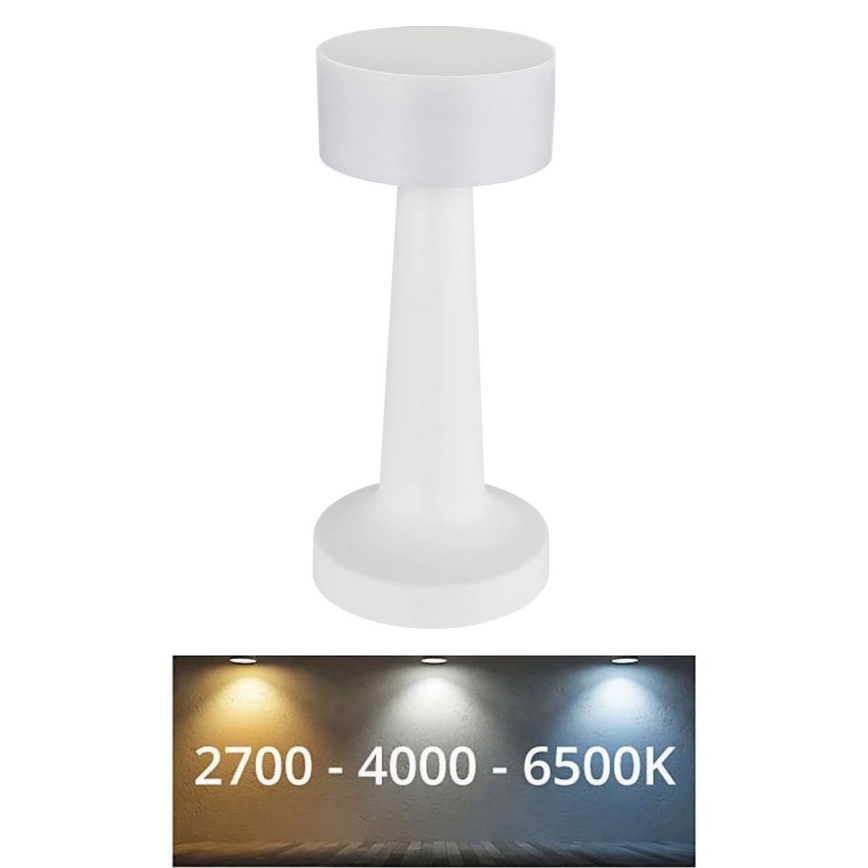Globo - LED Prigušiva stona lampa na dodir LED/1W/3,7V 2700K/4000K/6500K 800 mAh USB bela