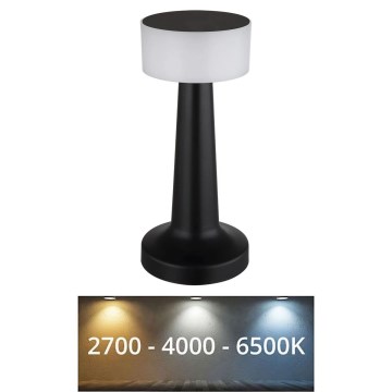 Globo - LED Prigušiva stona lampa na dodir LED/1W/3,7V 2700K/4000K/6500K 800 mAh USB crno