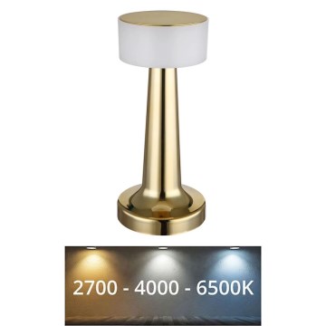 Globo - LED Prigušiva stona lampa na dodir LED/1W/3,7V 2700K/4000K/6500K 800 mAh USB zlatna