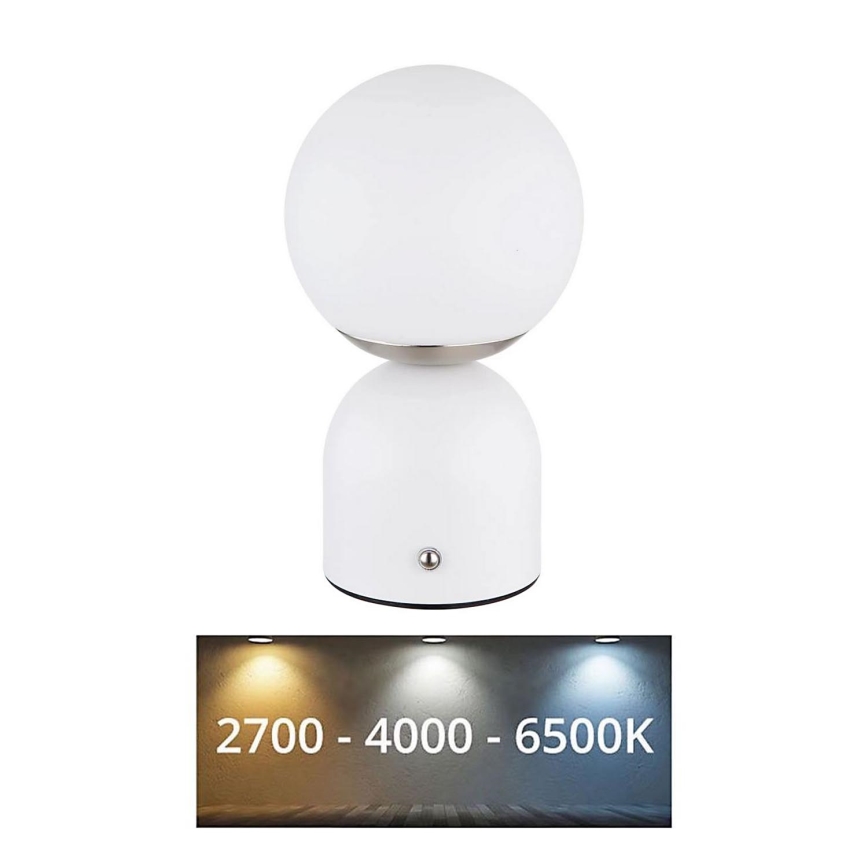 Globo - LED Prigušiva stona lampa na dodir LED/2,5W/3,7V 2700/4000/6500K 1800 mAh USB bela