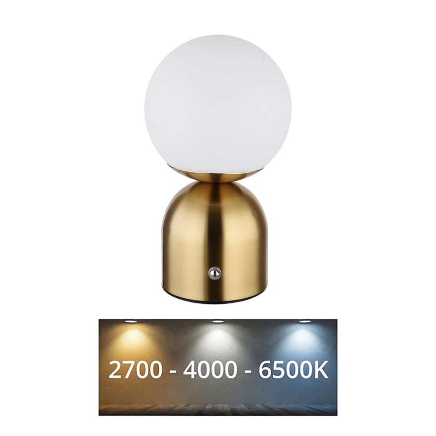 Globo - LED Prigušiva stona lampa na dodir LED/2,5W/3,7V 2700K/4000K/6500K 1800 mAh USB mesing
