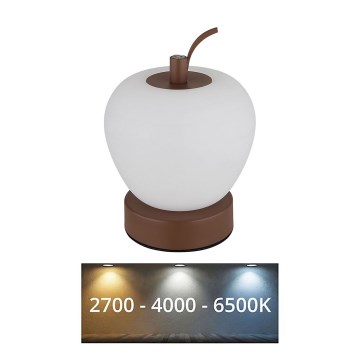 Globo - LED Prigušiva stona lampa na dodir LED/2W/3,7V 2700K/4000K/6500K 1200 mAh USB braon