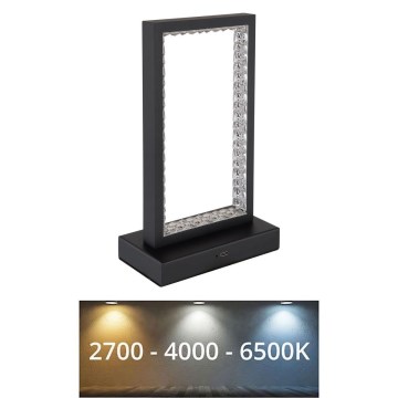 Globo - LED Prigušiva stona lampa na dodir LED/3W/3,7V 2700K/4000K/6500K 1800 mAh USB crno