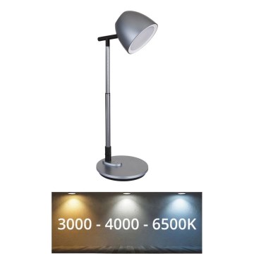 Globo - LED Prigušiva stona lampa na dodir LED/7,5W/230V 3000K/4000K/6500K sivo