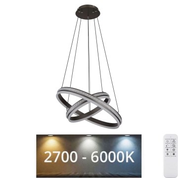 Globo - LED Prigušivi luster na sajli LED/60W/230V 2700K-6000K + Daljinski upravljač