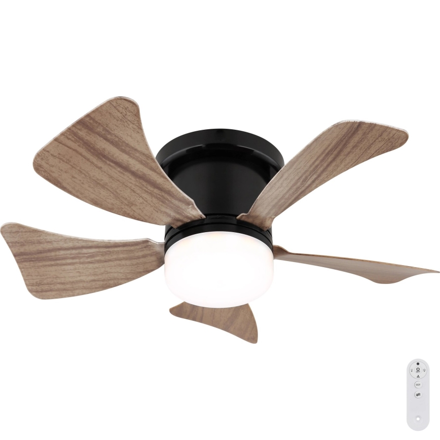 Globo - LED Prigušivi plafonski ventilator LED/10W/230V 3000-6500K braon + Daljinski upravljač