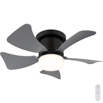 Globo - LED Prigušivi plafonski ventilator LED/10W/230V 3000-6500K sivo + Daljinski upravljač
