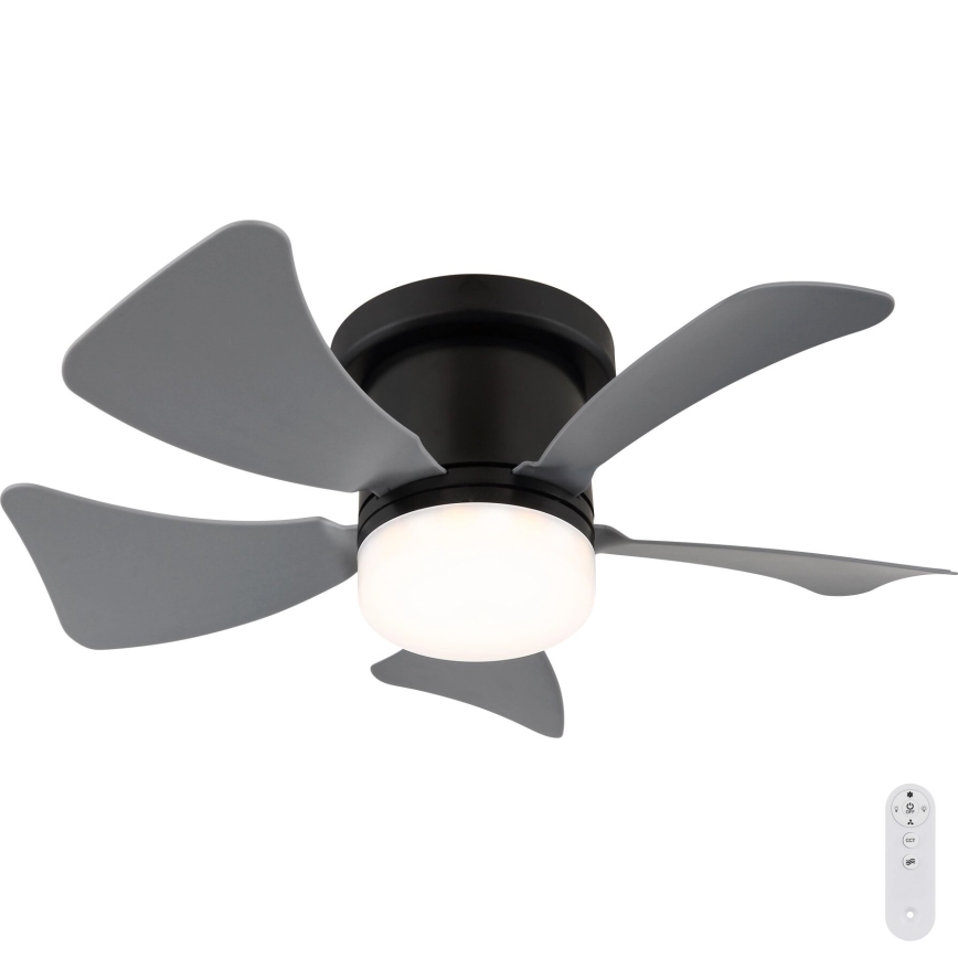 Globo - LED Prigušivi plafonski ventilator LED/10W/230V 3000-6500K sivo + Daljinski upravljač