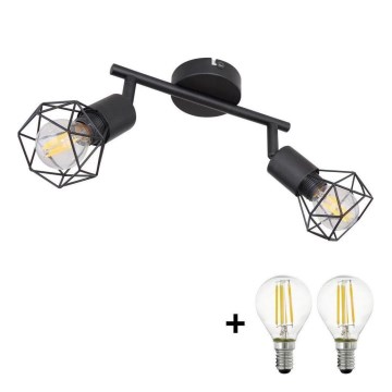 Globo - LED Reflektorska lampa 2xE14/6W/230V crno