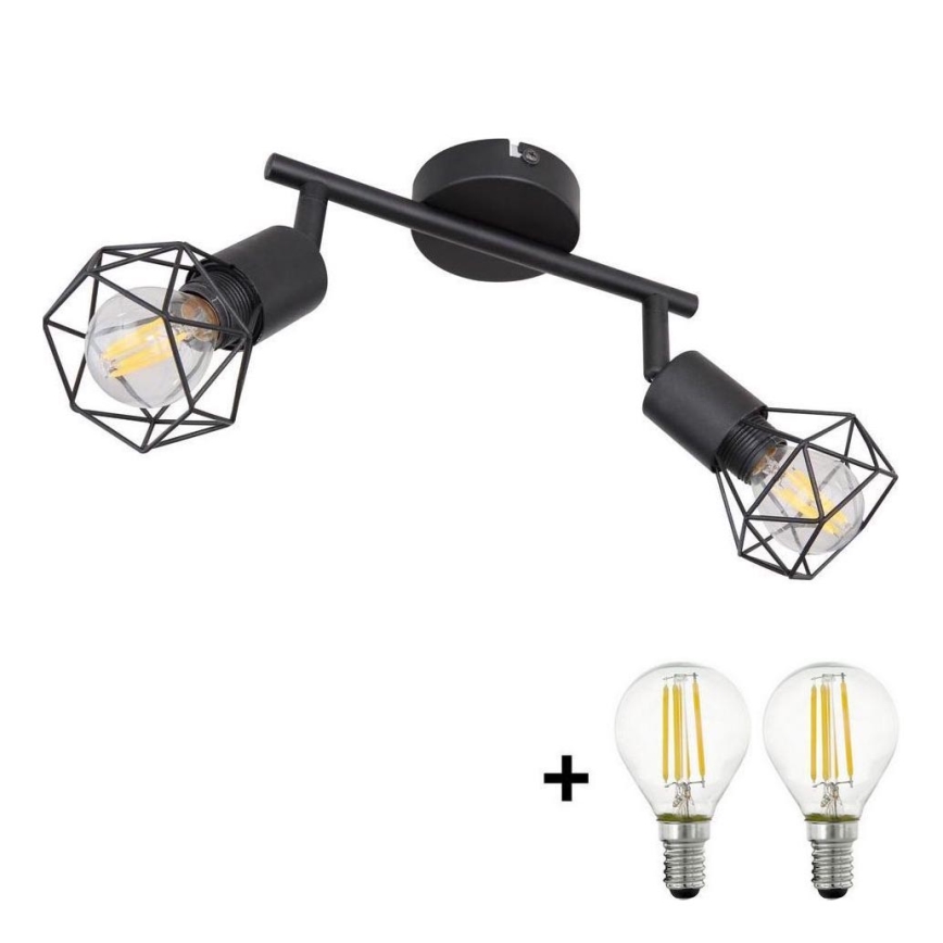 Globo - LED Reflektorska lampa 2xE14/6W/230V crno