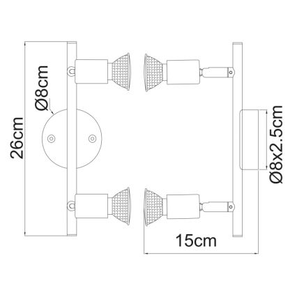 Globo - LED Reflektorska lampa 2xGU10/3W/230V