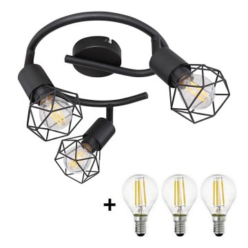 Globo - LED Reflektorska lampa 3xE14/6W/230V crno