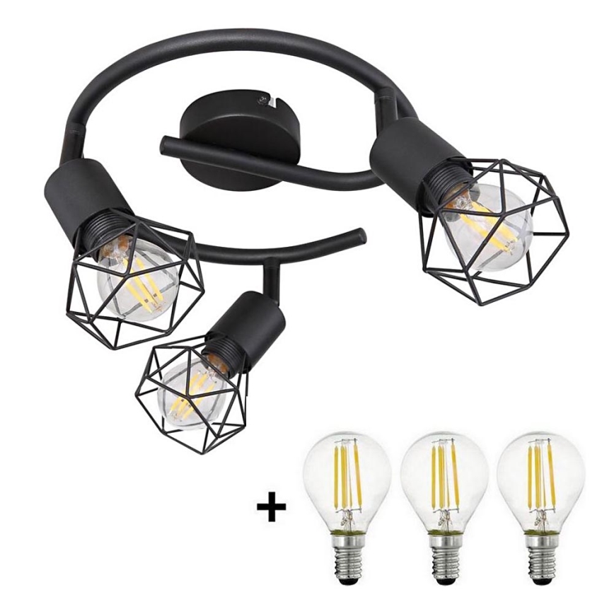 Globo - LED Reflektorska lampa 3xE14/6W/230V crno