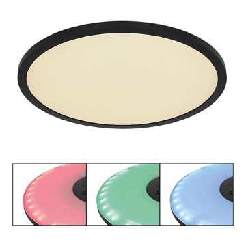 Globo - LED RGB Prigušiva plafonjera za kupatilo LED/21W/230V 3000-6000K + Daljinski upravljač IP44 crno